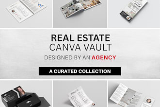 provide high end real estate templates, canva vault