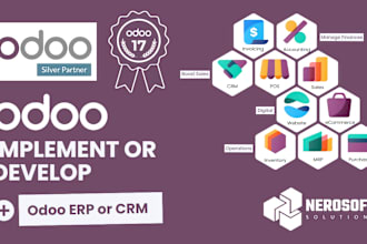 implement and develop odoo erp or CRM for your business