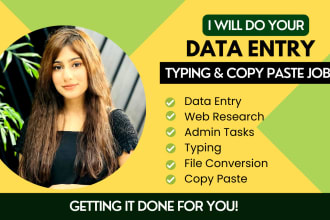 do data entry job from home, typing, copy paste work
