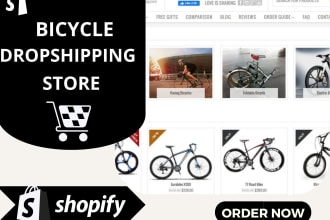build a professional shopify store for bicycle products