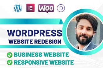 build modern wordpress website design or redesign wordpress website