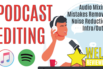 edit podcast professionally remove mistakes and add intro