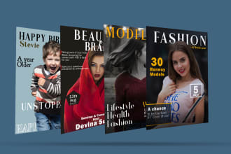 design any photo into a magazine cover