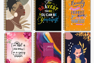create a unique notebook cover, journal, planner, and pages