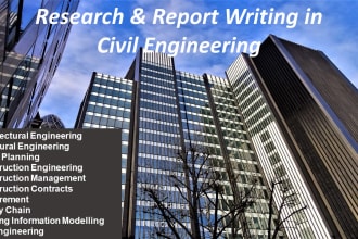 write research article and reports about civil engineering