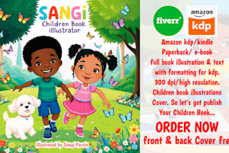design awesome children story book illustrations and cover