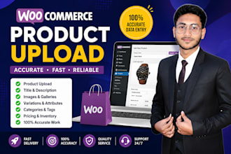 do woocommerce product upload and wordpress data entry