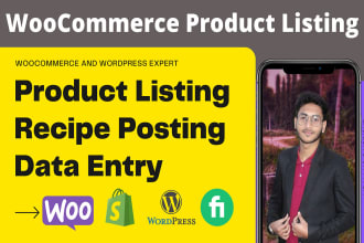 do woocommerce products upload and wordpress data entry