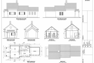 do architectural floor plan, elevations, sections