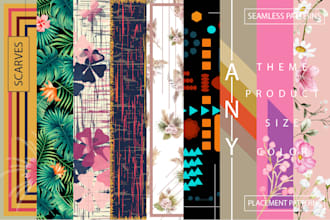 create seamless and placement patterns for scarves and more