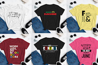 do minimalist typography and custom tee shirt design