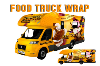 design food truck wrap, camper or caravan wrap, casita wrap