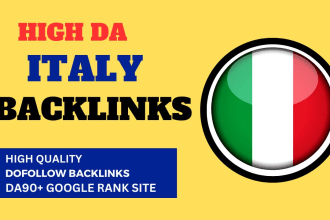 25 unique high da dofollow italy backlinks italian link building seo service