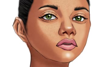 create digital painting portrait character using photoshop