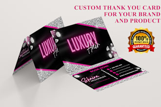do professional luxury business card and amazon thank you card design