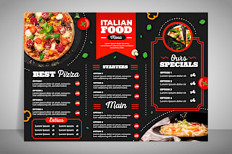design restaurant food menu card or price list