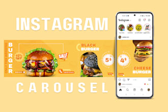 design attractive instagram carousel post