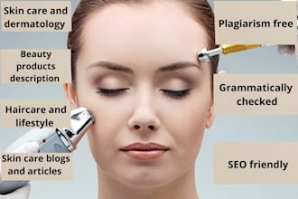 write SEO articles on skincare, dermatology and cosmetics