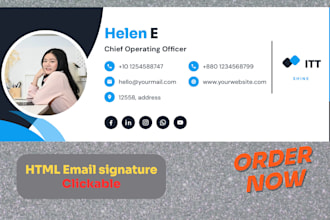 make a clickable HTML email signature for gmail, outlook, apple mail