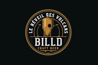 create unique,brewery,beer,pub logo in express delivery
