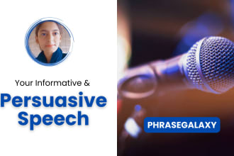 write your informative and persuasive speech