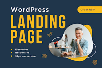 create wordpress landing page using elementor pro