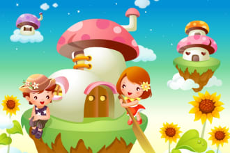 write christian children bible story, kids stories with bible illustrations