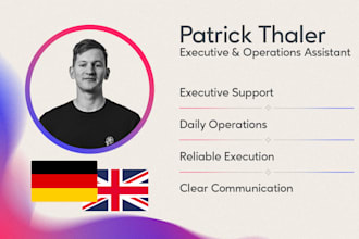 be your german virtual assistant for daily operations and business support
