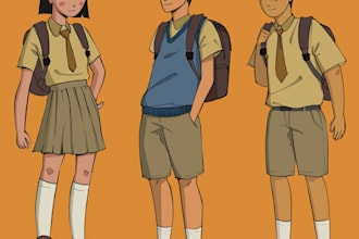 draw cute character illustrations