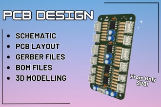 create a schematic and pcb design layout based on your circuit requirements