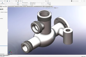 create any 3d model and 2d drawing with solidworks and inventor