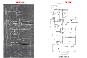 convert old drawings PDF to autocad drafting
