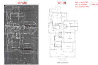 redraw sketches, images, and old blueprints in autocad