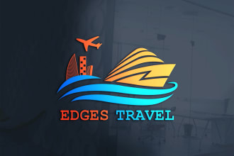 design travel agency hotel adventure outdoor hiking logo