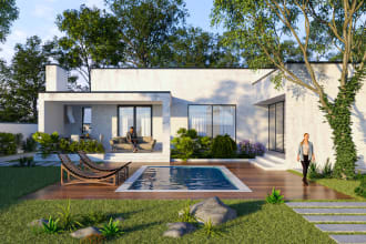 do 3d exterior, interior design, 3d floor plan and rendering