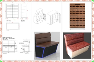 assist for your any kinds of furniture details drawing in autocad 2d and 3d