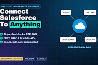 integrate salesforce with any rest api, stripe, quickbooks or erp