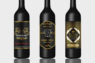 design unique and elegant wine label, gin label and product label