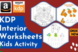 do kdp worksheet, kdp interiors and kids activities book