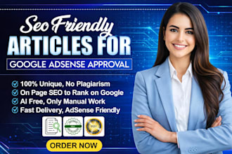 do 30 bulk SEO article writing and content writing for google adsense approval