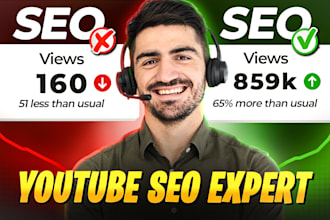 be your youtube SEO expert, channel manager