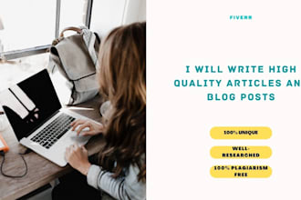 write high quality articles and blog posts