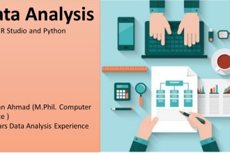 do data analysis python, r studio, t test, regression