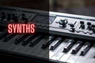 record synthesizers for your rock song