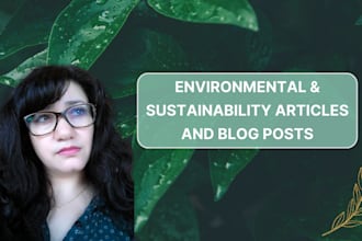write envir and sustainability content