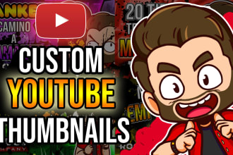 draw custom cartoon youtube thumbnail