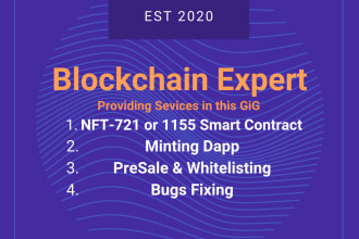 create a smart contract nft erc721 nft website blockchain