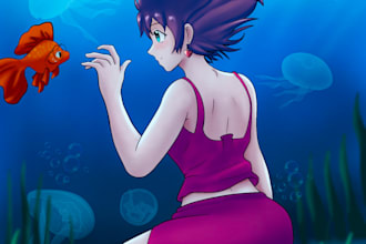 draw ecchi nsfw anime art for your oc, fanart and more