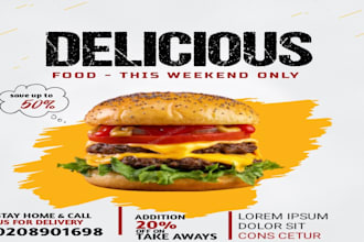 design professional flyers, posters, and event promos