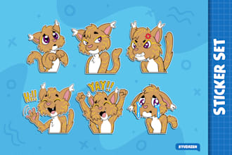 draw furry telegram stickers